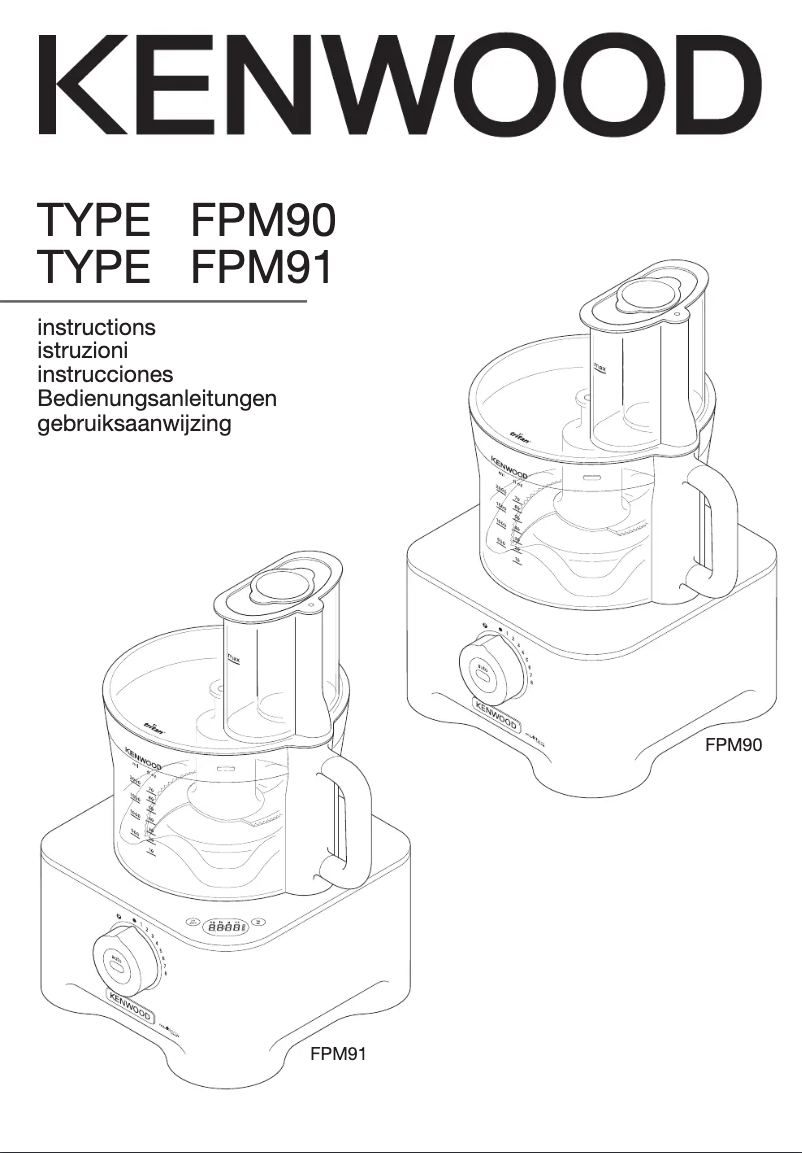 Página 1 del manual Manual de usuario Kenwood MultiPro Excel FPM910