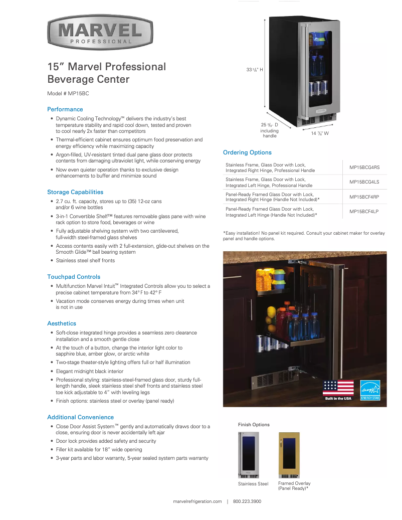 Imagen de la primera página del manual del dispositivo MP15BCG4RS