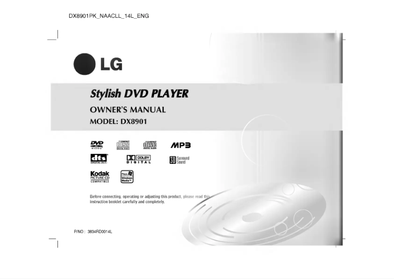 Imagen de la primera página del manual del dispositivo DX8901PK