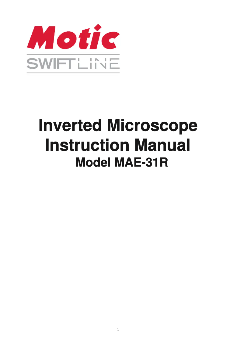 Página 1 del manual Manual de usuario Swift MAE-31R