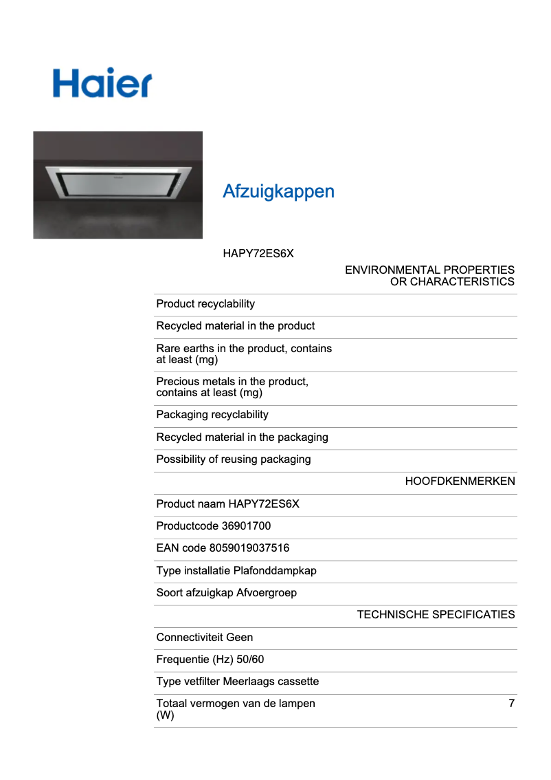 Imagen de la primera página del manual del dispositivo I-Design HAPY72ES6X