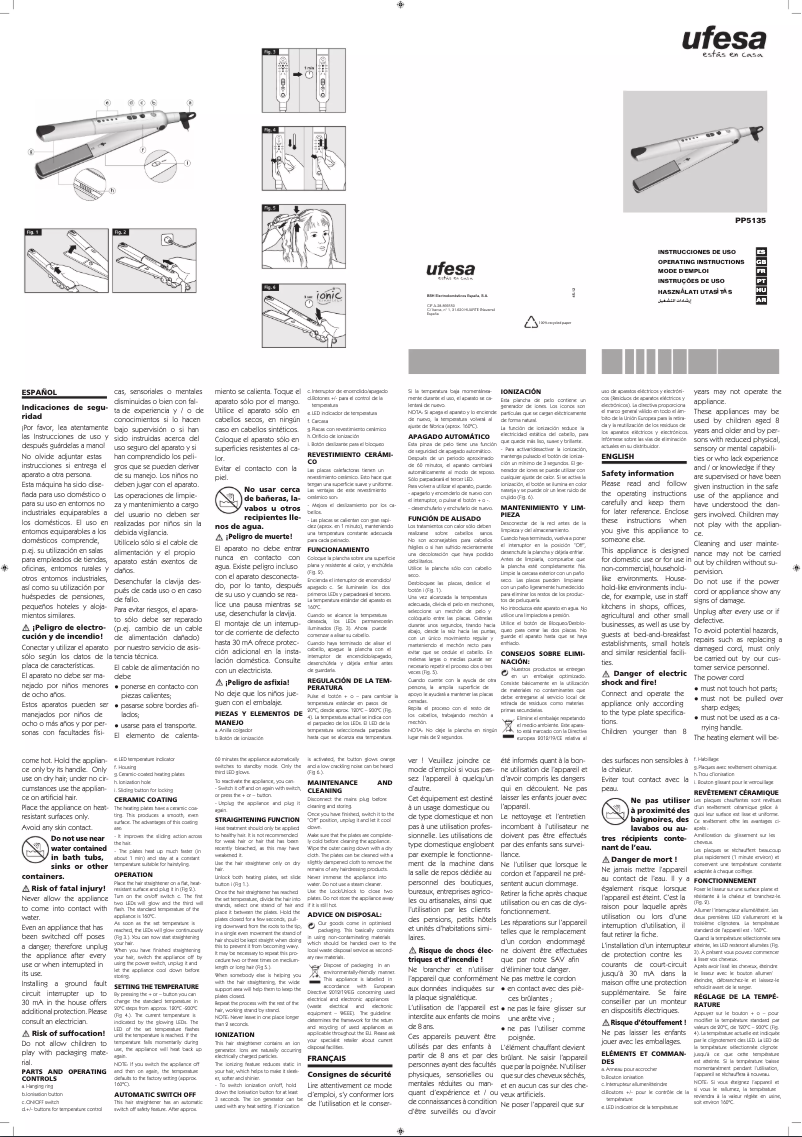 Página 1 del manual Manual de usuario Ufesa PP5135