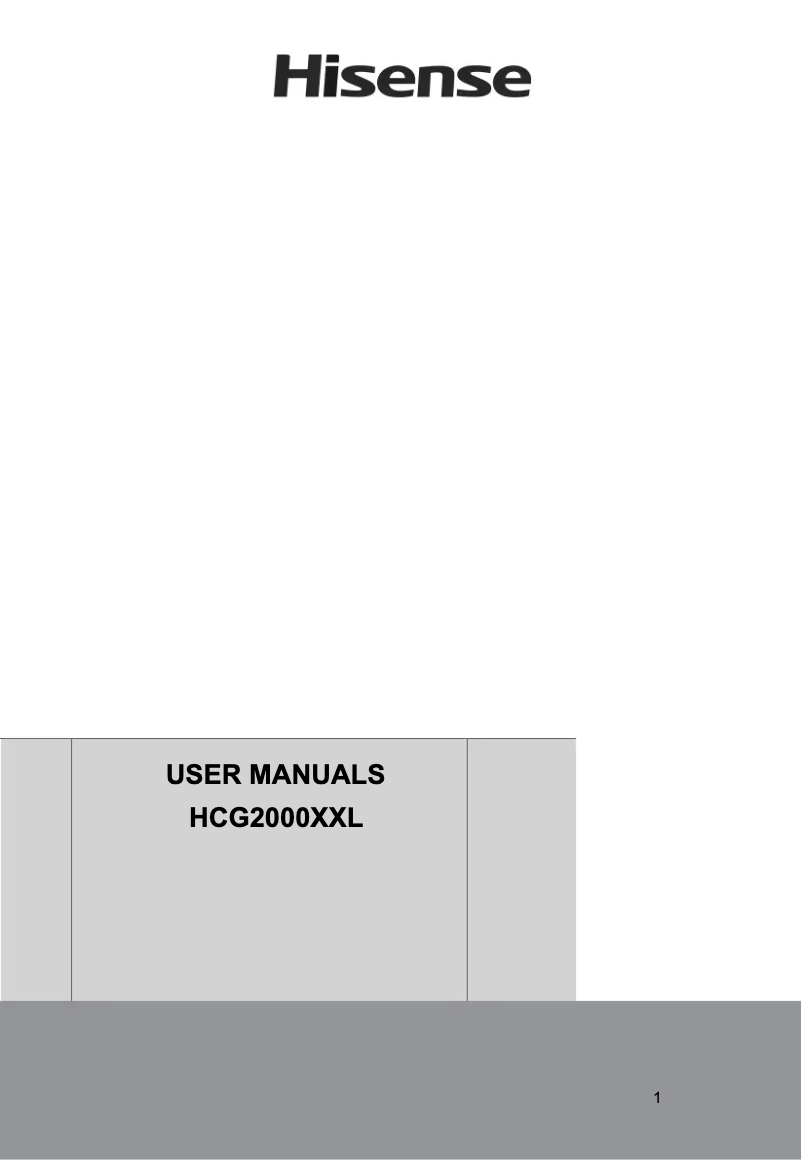 Imagen de la primera página del manual del dispositivo HCG2000XXL