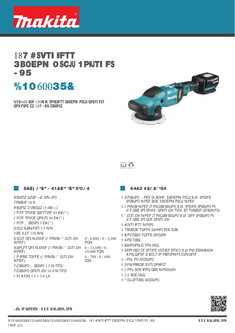 Página nº 1 - Ficha técnica Makita DPO600RTE