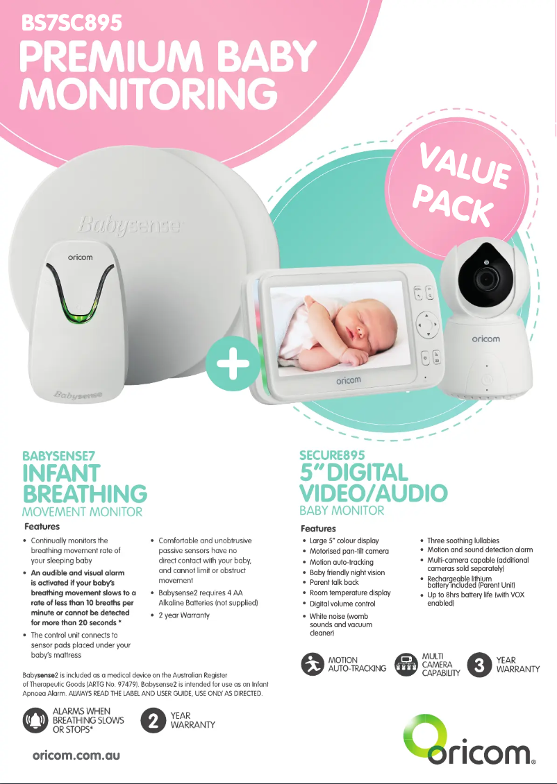 Página nº 1 - Manual de usuario Oricom BabySense 7