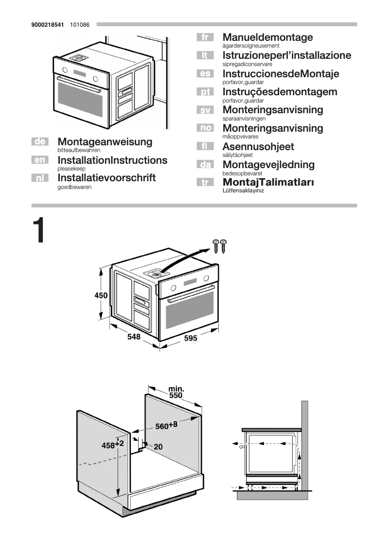 Imagen de la primera página del manual del dispositivo HB86K570S