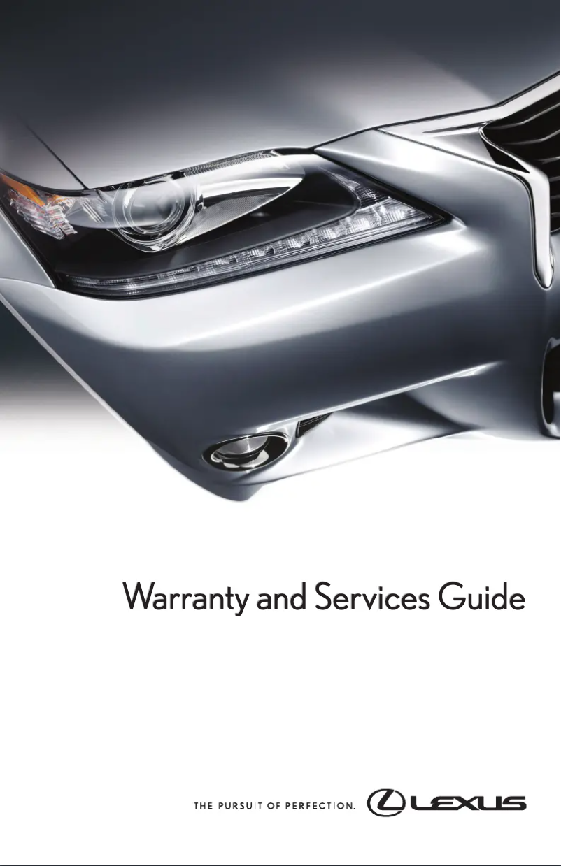 Página 1 del manual Información de garantía Lexus NX 300h (2017)