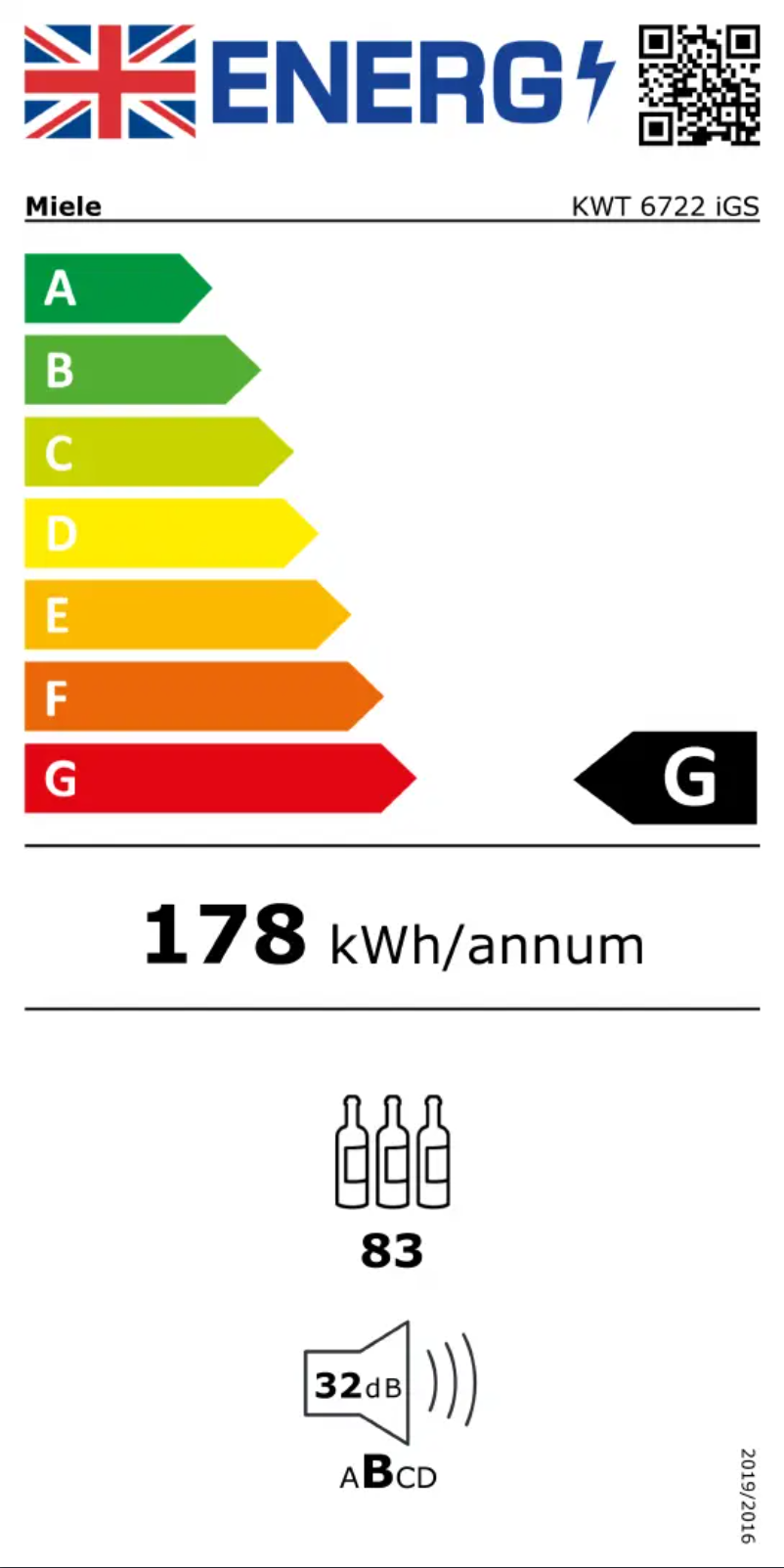 Página 1 del manual Etiqueta energética Miele KWT 6722 IGS