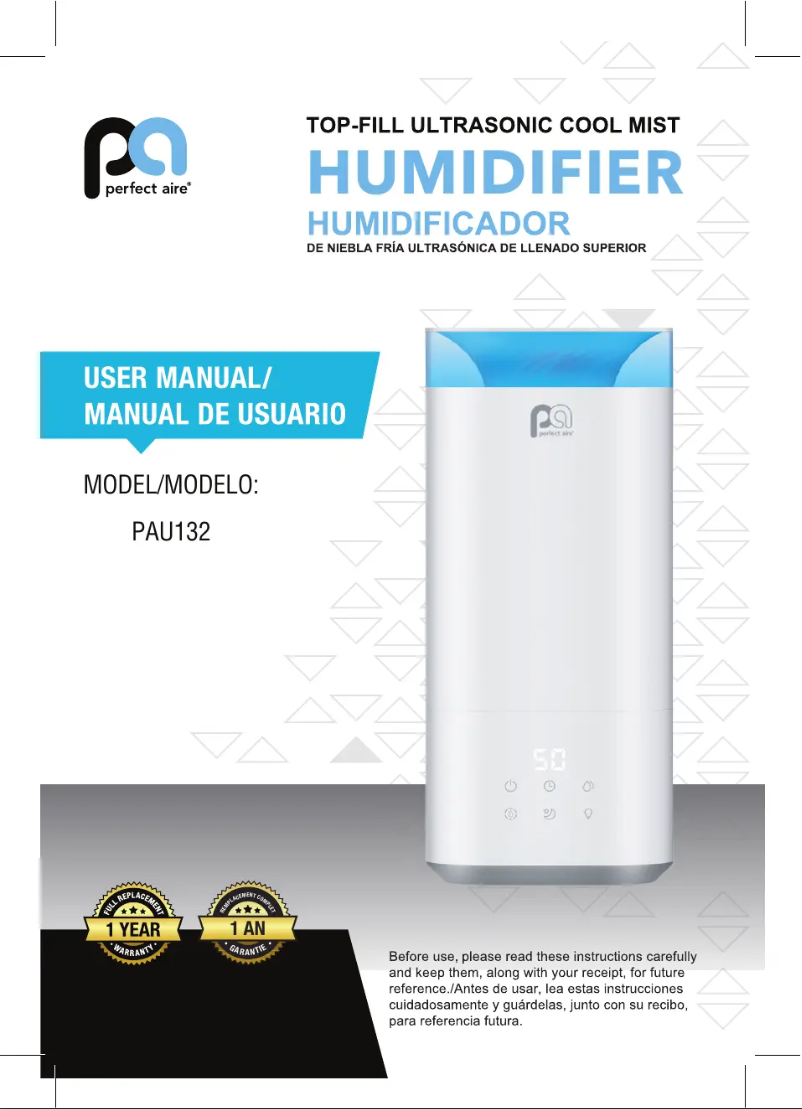 Imagen de la primera página del manual del dispositivo PAU132