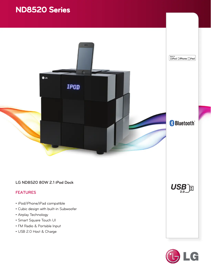 Página nº 1 - Ficha técnica LG ND8520