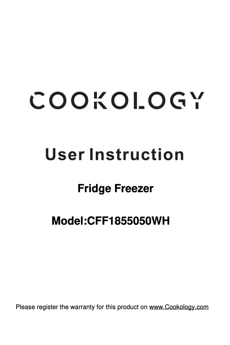 Página 1 del manual Manual de usuario Cookology CFF1855050BK