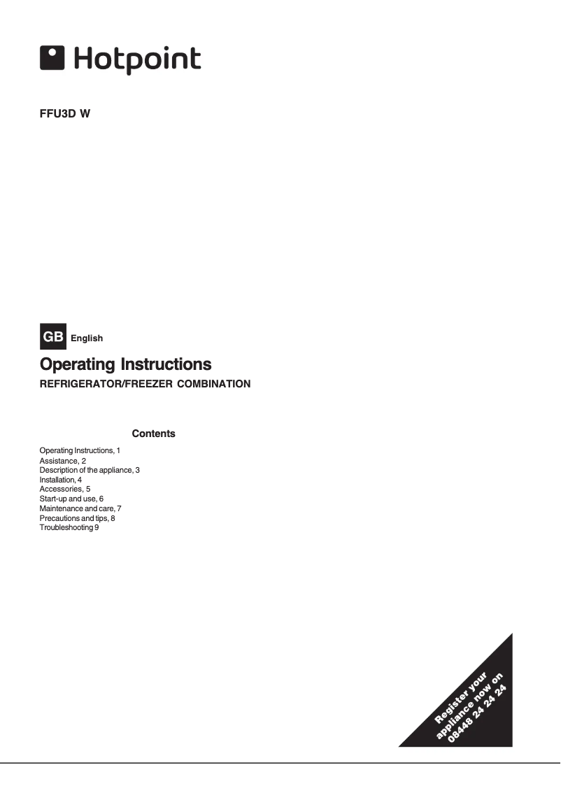 Imagen de la primera página del manual del dispositivo FFU3D.1 X