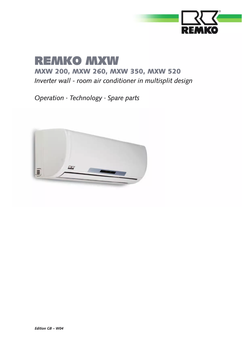 Página 1 del manual Manual de usuario Remko MXW 520