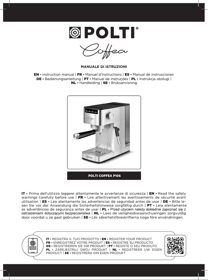 Imagen de la primera página del manual del dispositivo Coffea G50S