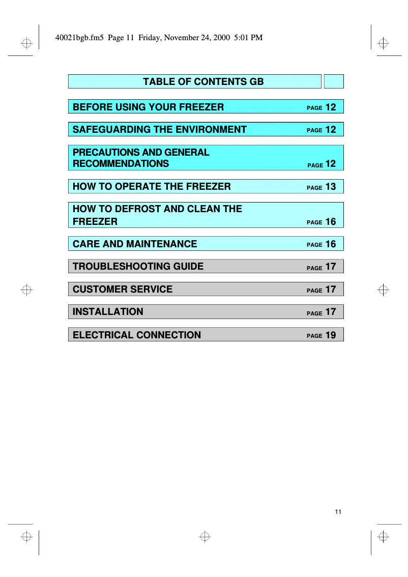 Página nº 1 - Manual de usuario Whirlpool AFG 304/G