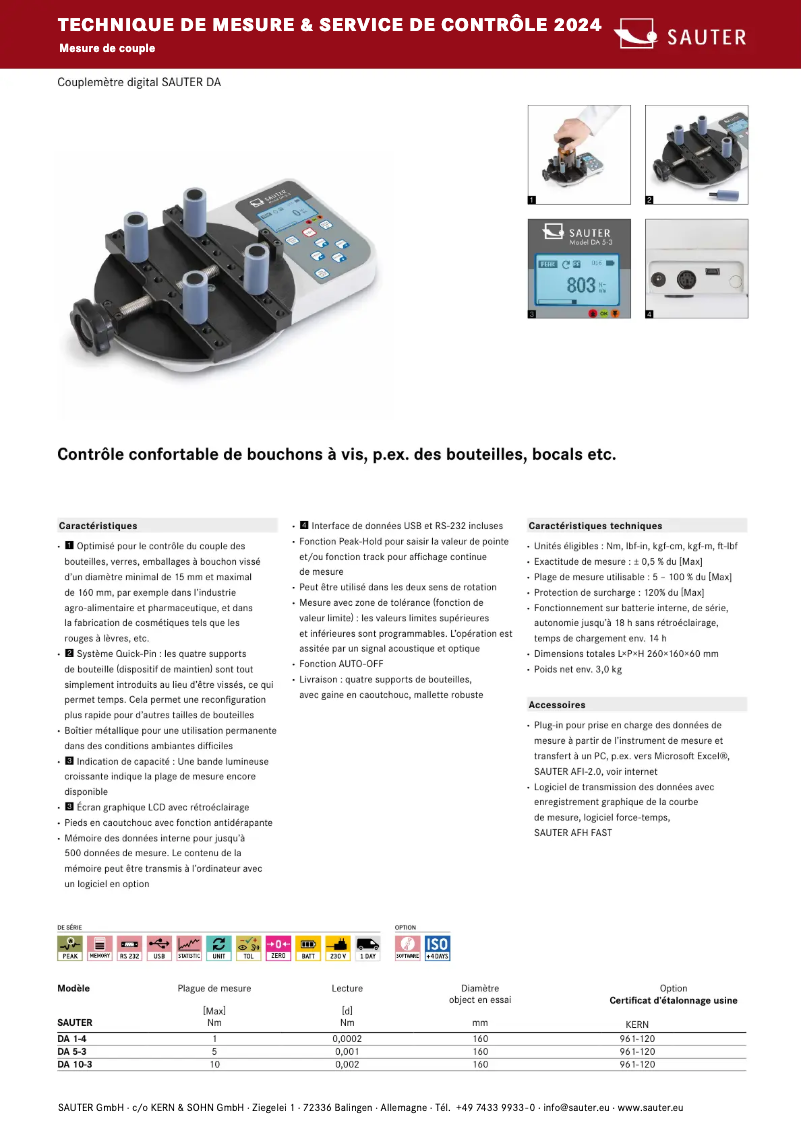 Imagen de la primera página del manual del dispositivo DA 5-3