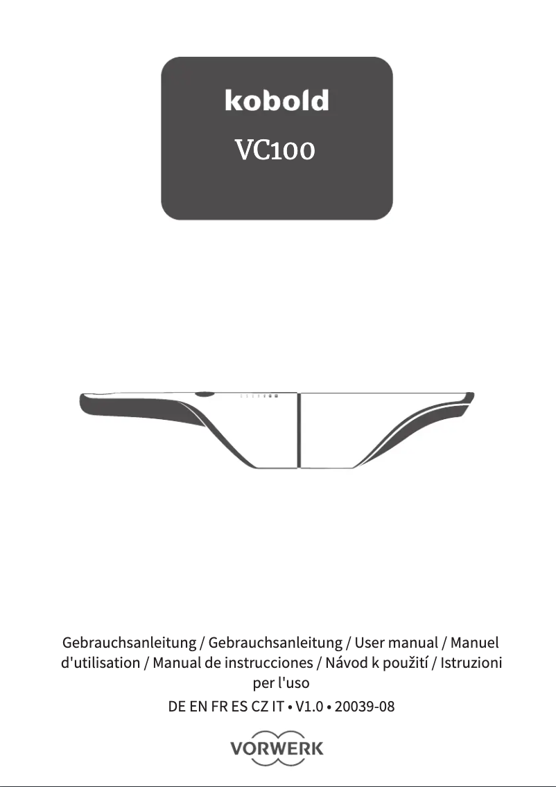 Imagen de la primera página del manual del dispositivo Kobold VC100