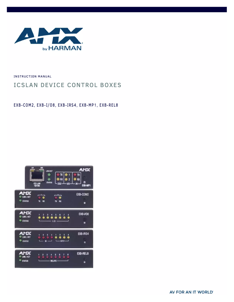 Imagen de la primera página del manual del dispositivo EXB-I/O8