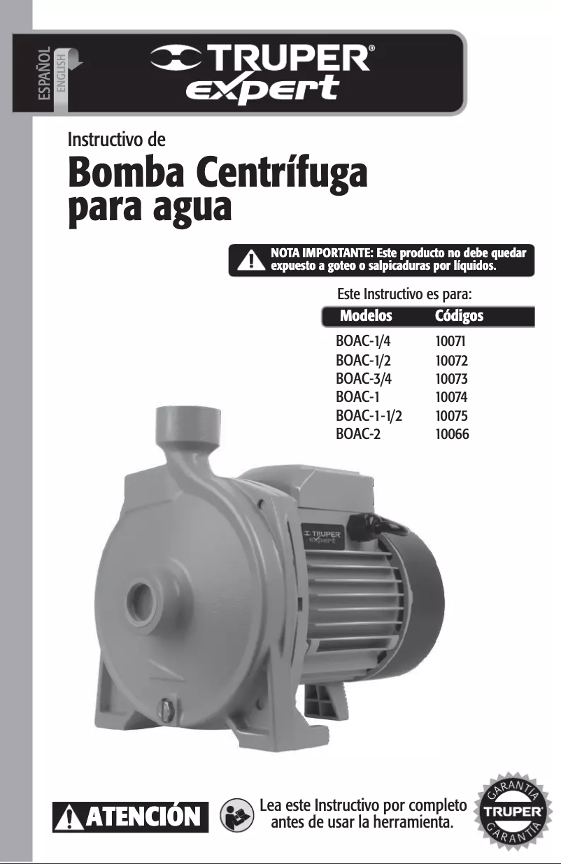 Página 1 del manual Manual de usuario Truper BOAC-1
