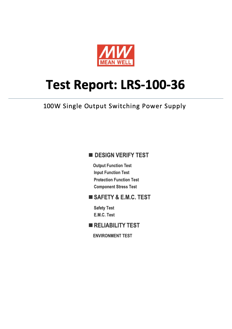Imagen de la primera página del manual del dispositivo LRS-100-36