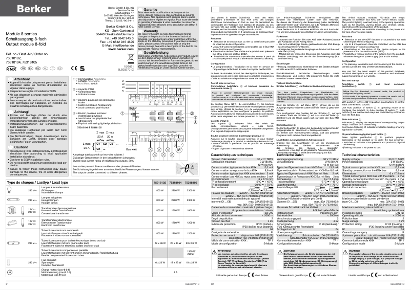 Imagen de la primera página del manual del dispositivo 75318102