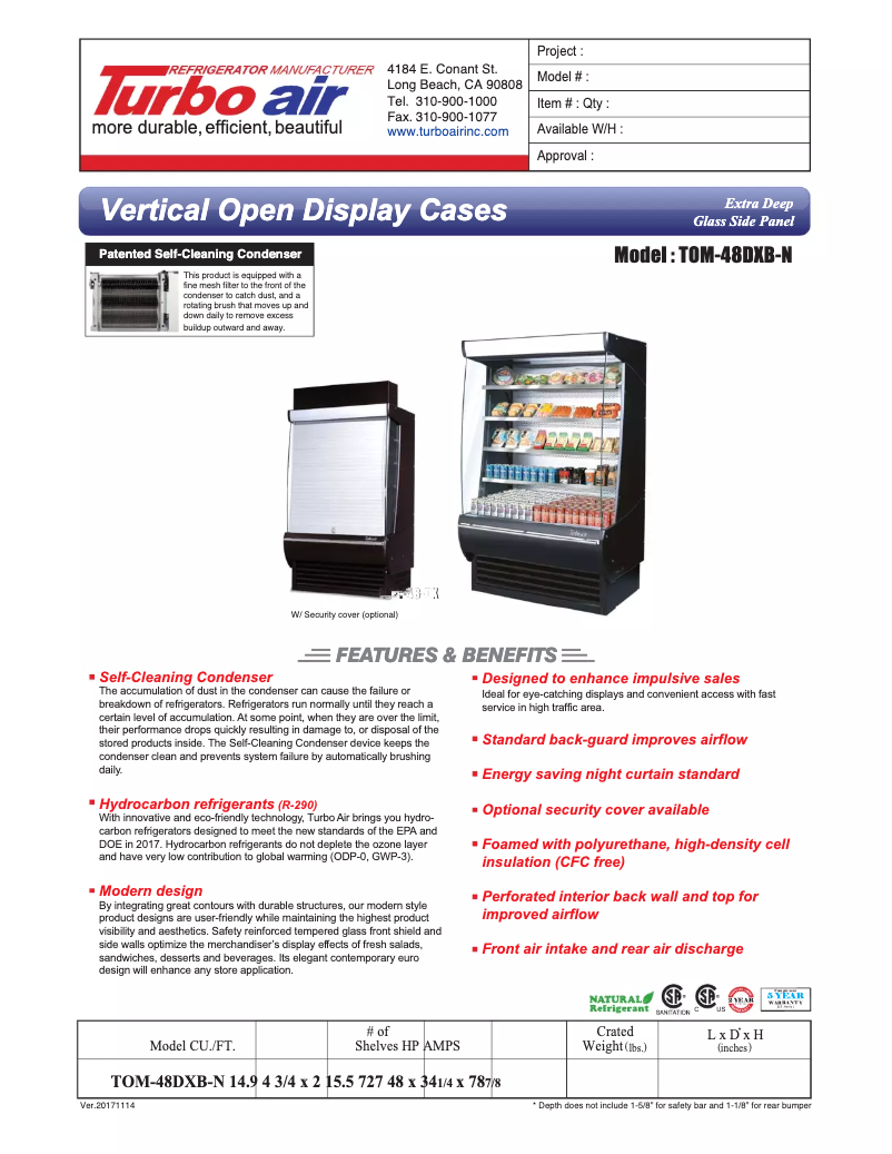 Imagen de la primera página del manual del dispositivo TOM-48-DX