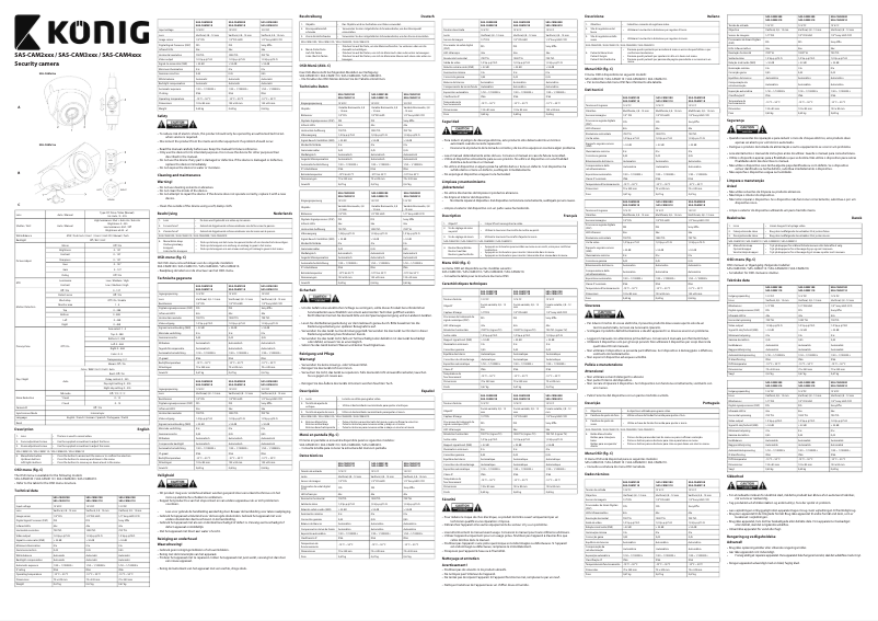 Imagen de la primera página del manual del dispositivo SAS-CAM4210