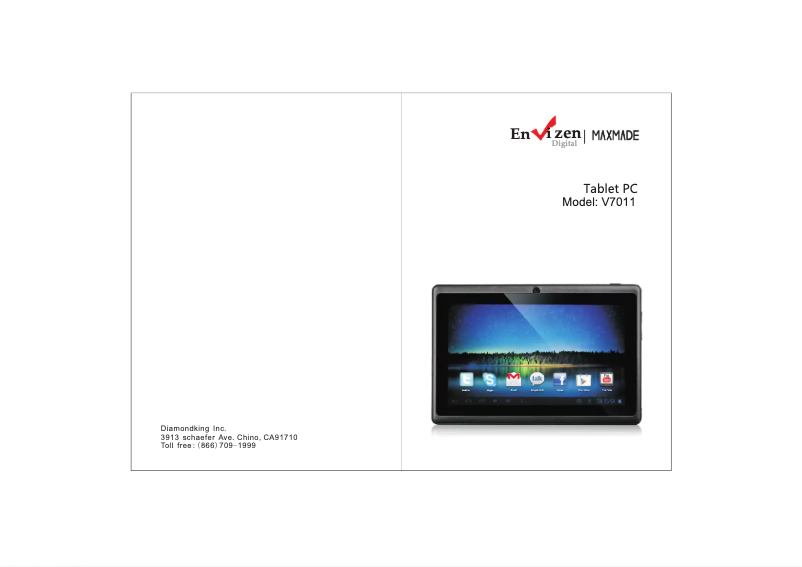 Imagen de la primera página del manual del dispositivo V7011