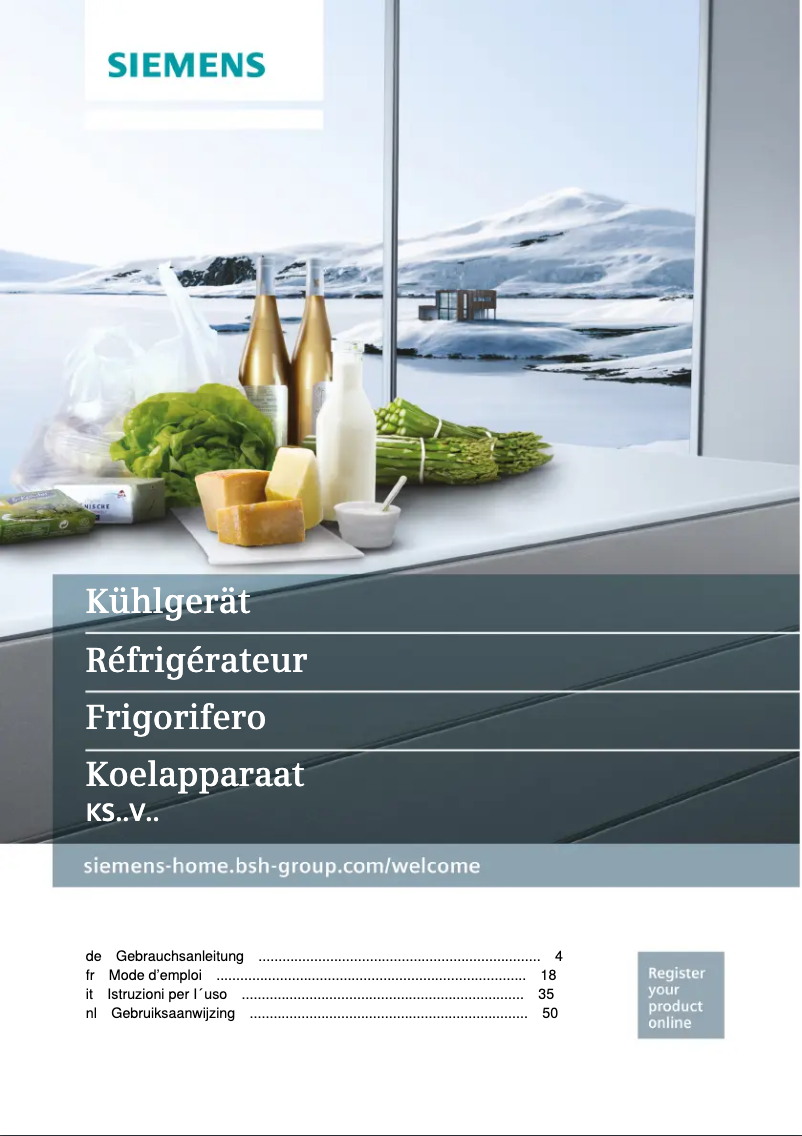 Página 1 del manual Manual de usuario Siemens KS36VXI3P