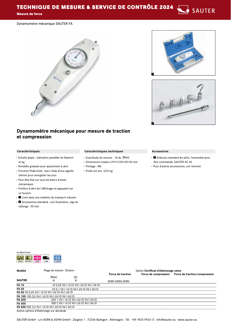 Imagen de la primera página del manual del dispositivo FA 20