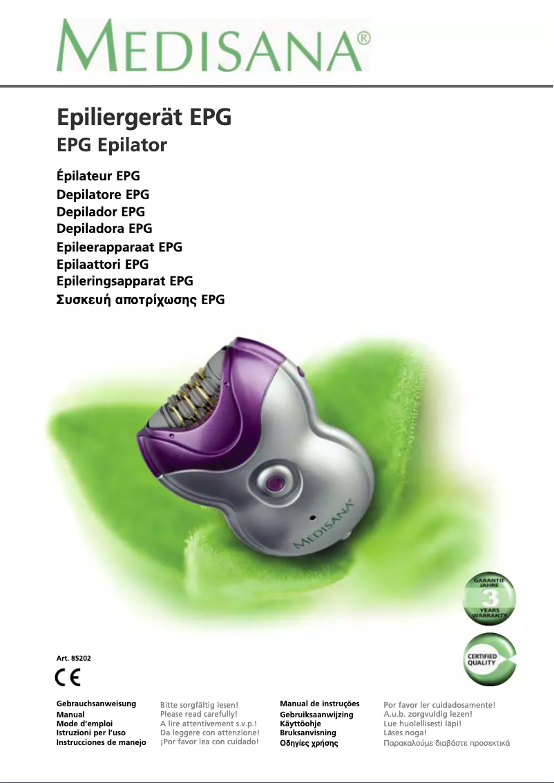 Página nº 1 - Manual de usuario Medisana EPG