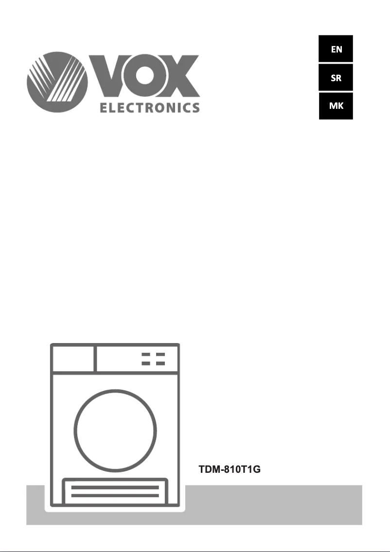 Página 1 del manual Manual de usuario VOX TDM-810T1G