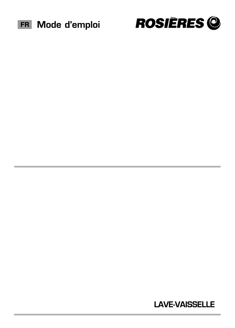 Página 1 del manual Manual de usuario Rosieres RLF 2DC34/T