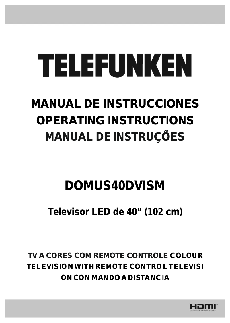 Imagen de la primera página del manual del dispositivo DOMUS40DVISM