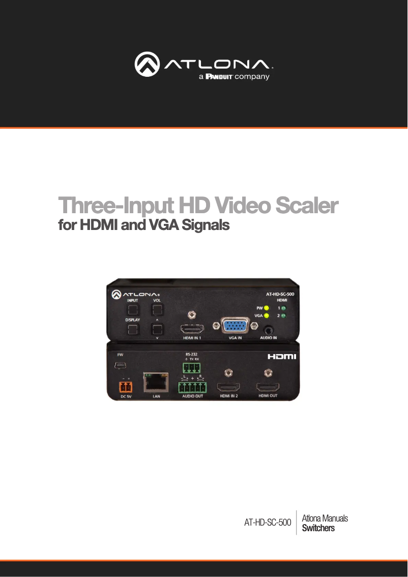 Página nº 1 - Manual de usuario Atlona AT-HD-SC-500