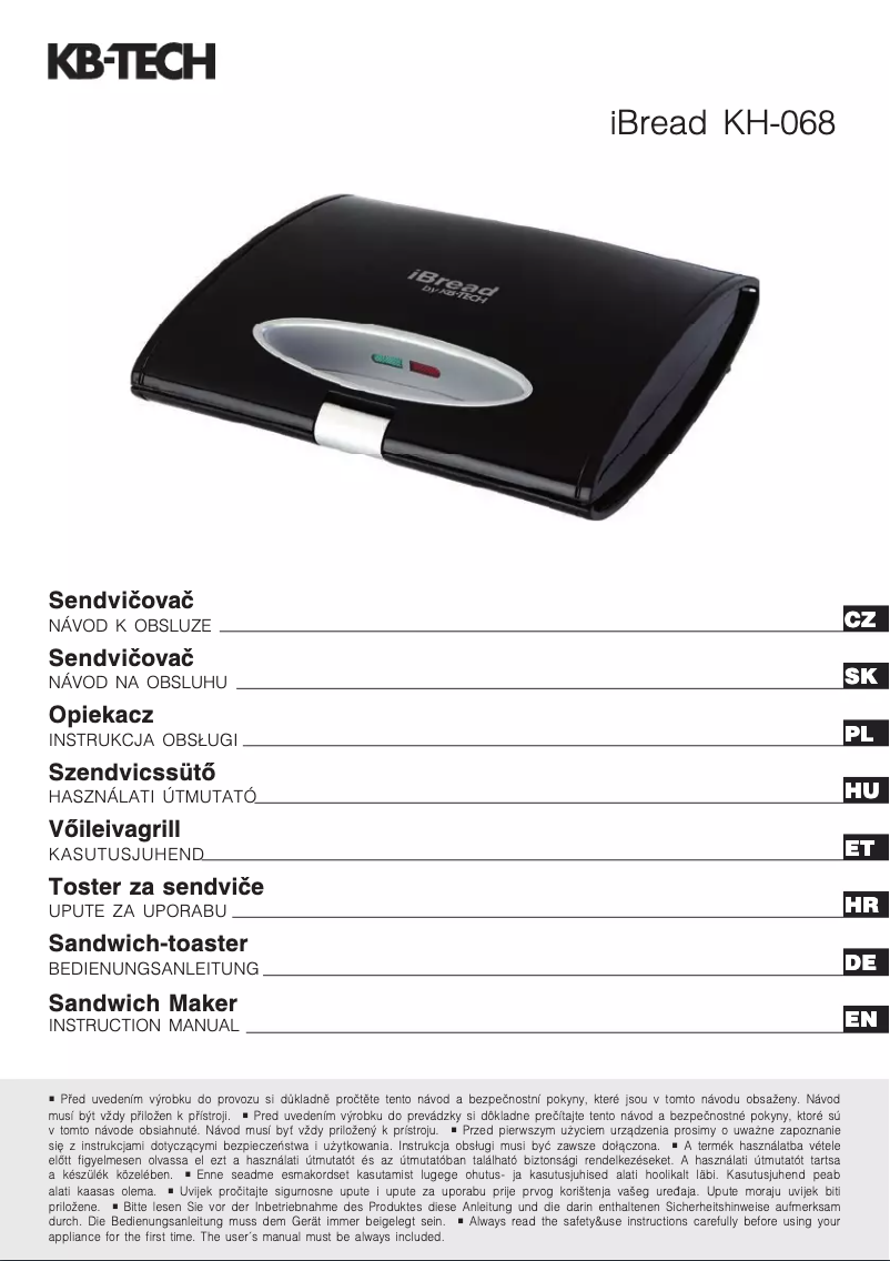 Página 1 del manual Manual de usuario KB-TECH KH-068