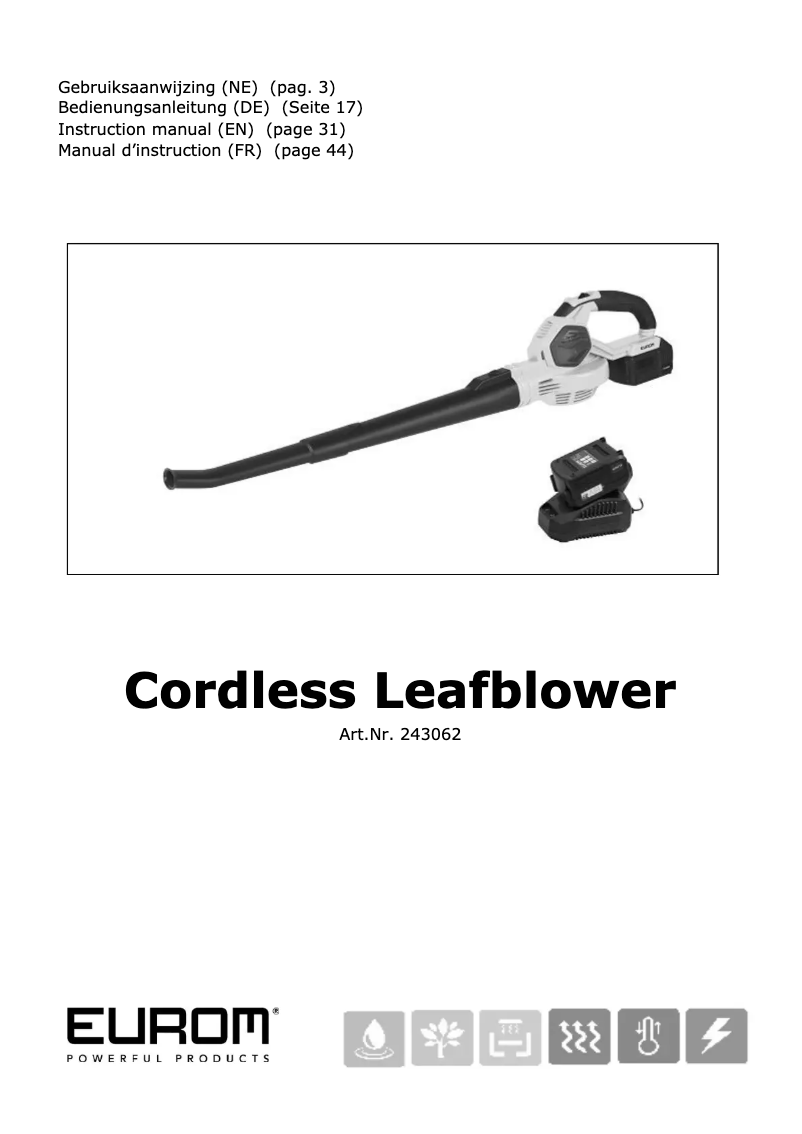 Imagen de la primera página del manual del dispositivo 243062