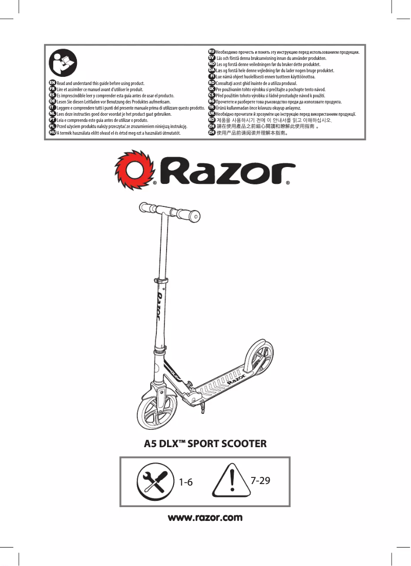 Página 1 del manual Manual de usuario Razor A5