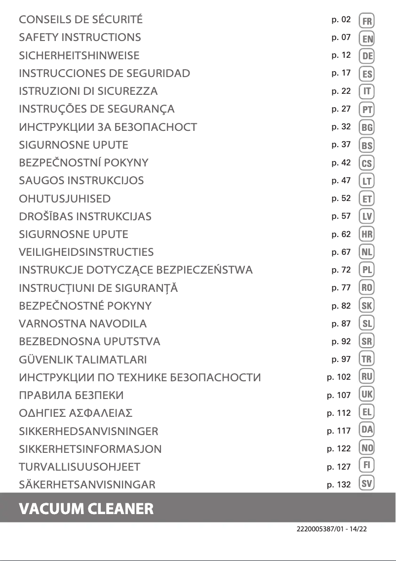 Página 1 del manual Instrucciones / montaje Tefal X-Ô 90 IQ7767