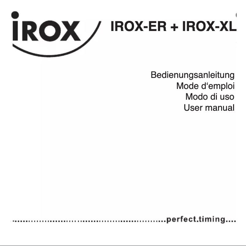 Página 1 del manual Manual de usuario Irox XL