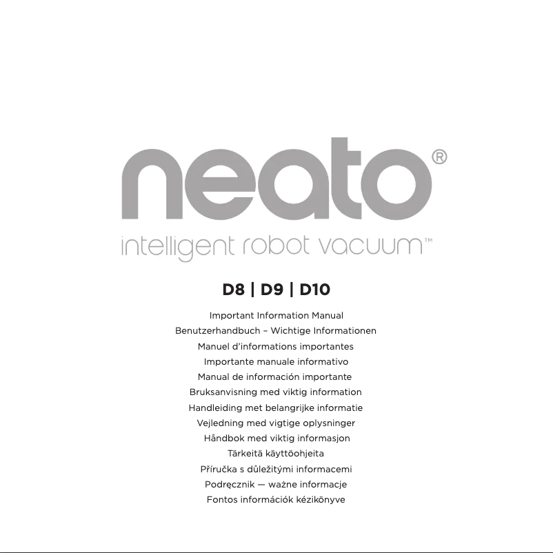 Página 1 del manual Manual de usuario Neato Robotics D9