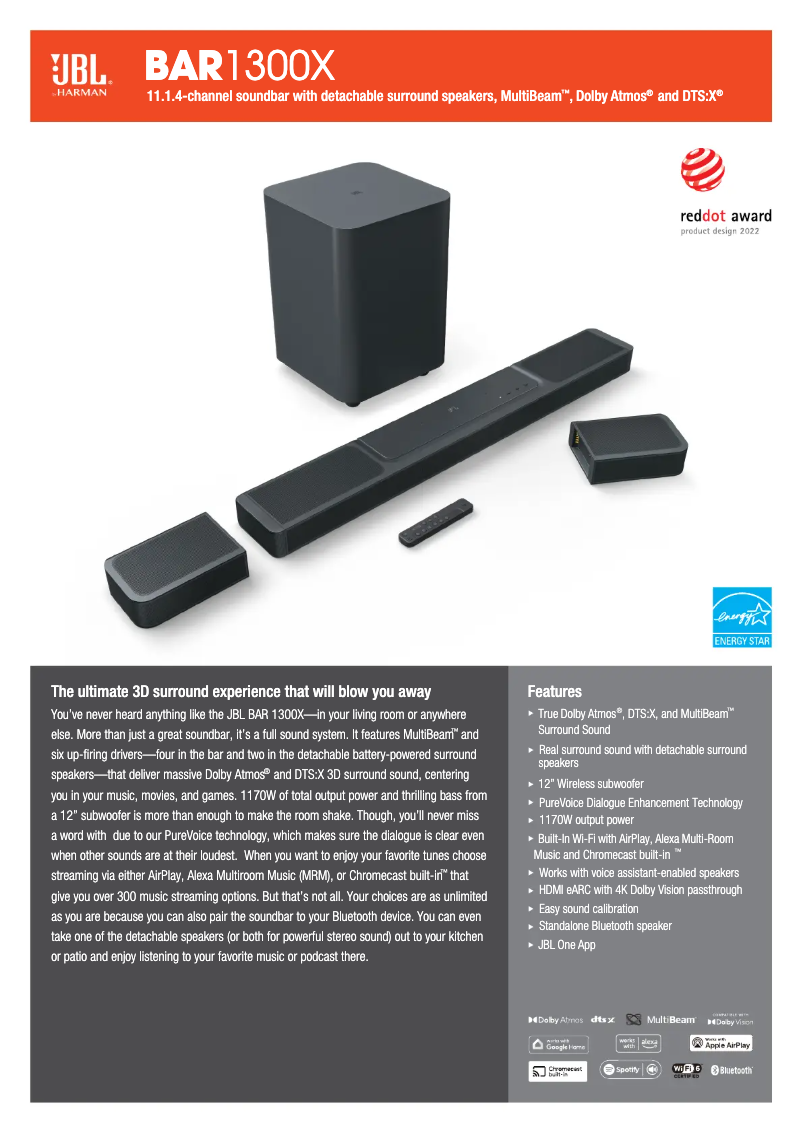 Imagen de la primera página del manual del dispositivo BAR 1300X