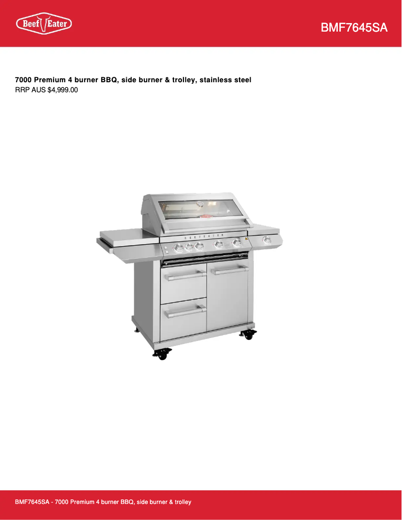 Imagen de la primera página del manual del dispositivo BMF7645SA