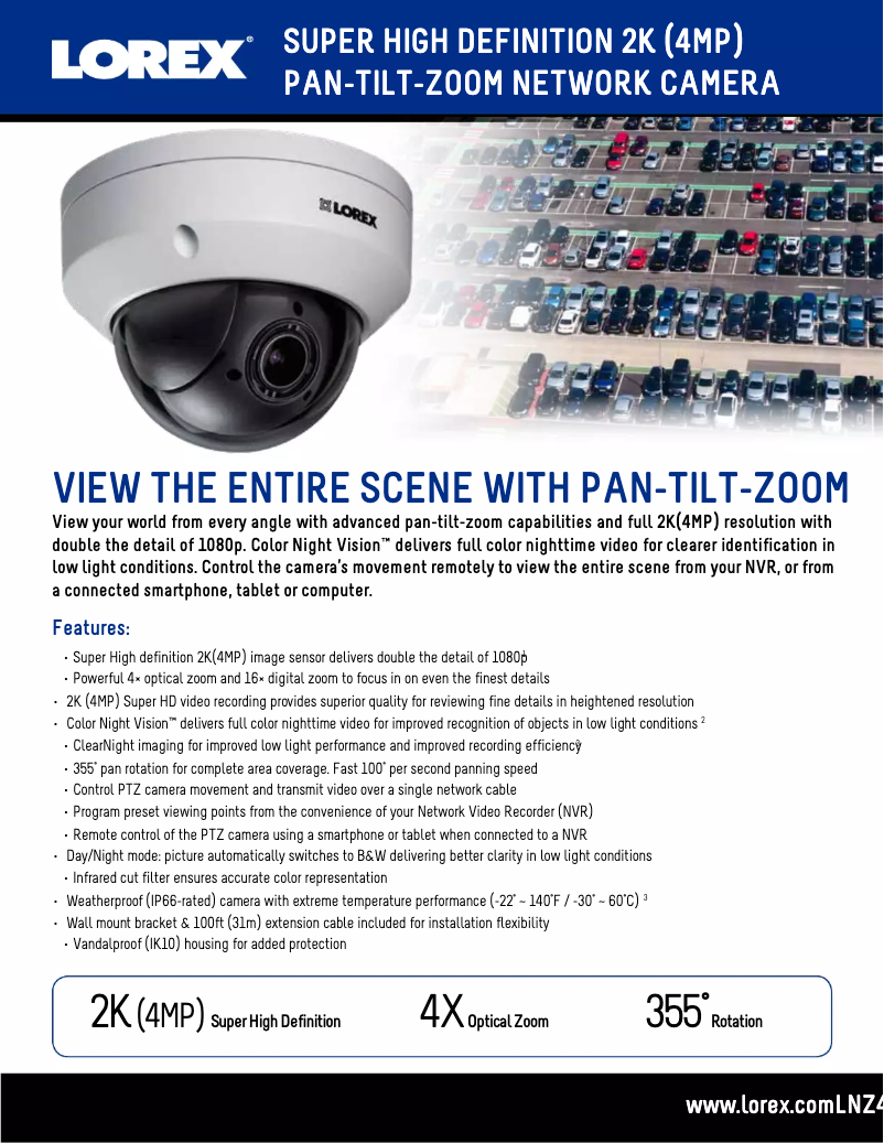 Página nº 1 - Ficha técnica Lorex LNZ44P4