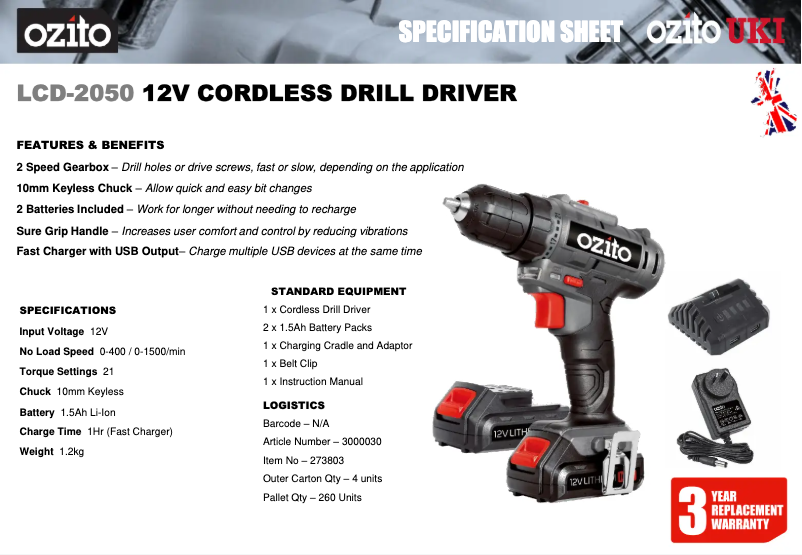 Imagen de la primera página del manual del dispositivo LCD-2050U