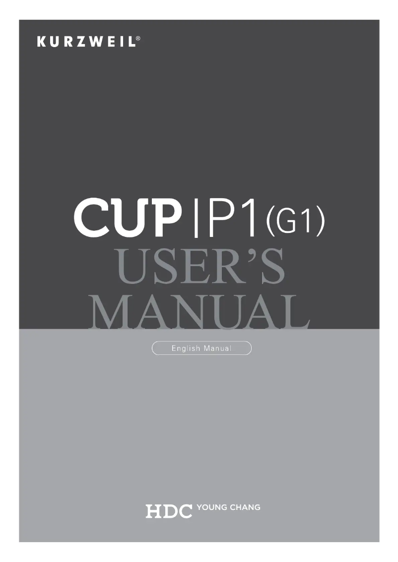Página 1 del manual Manual de usuario Kurzweil CUP P1