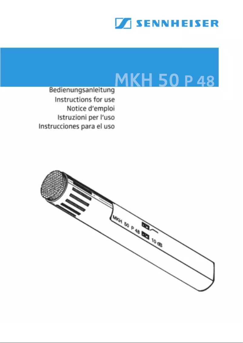 Página 1 del manual Manual de usuario Sennheiser MKH 50 P 48