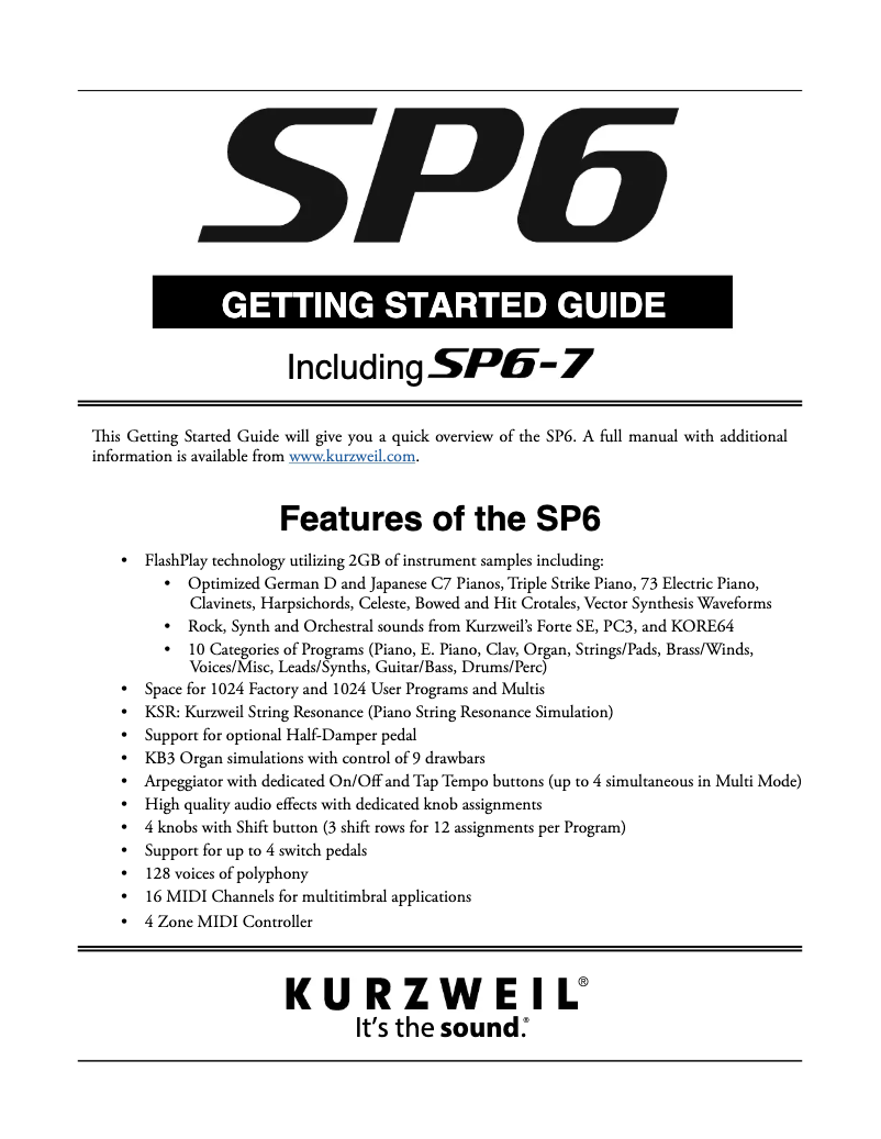 Imagen de la primera página del manual del dispositivo SP6-7