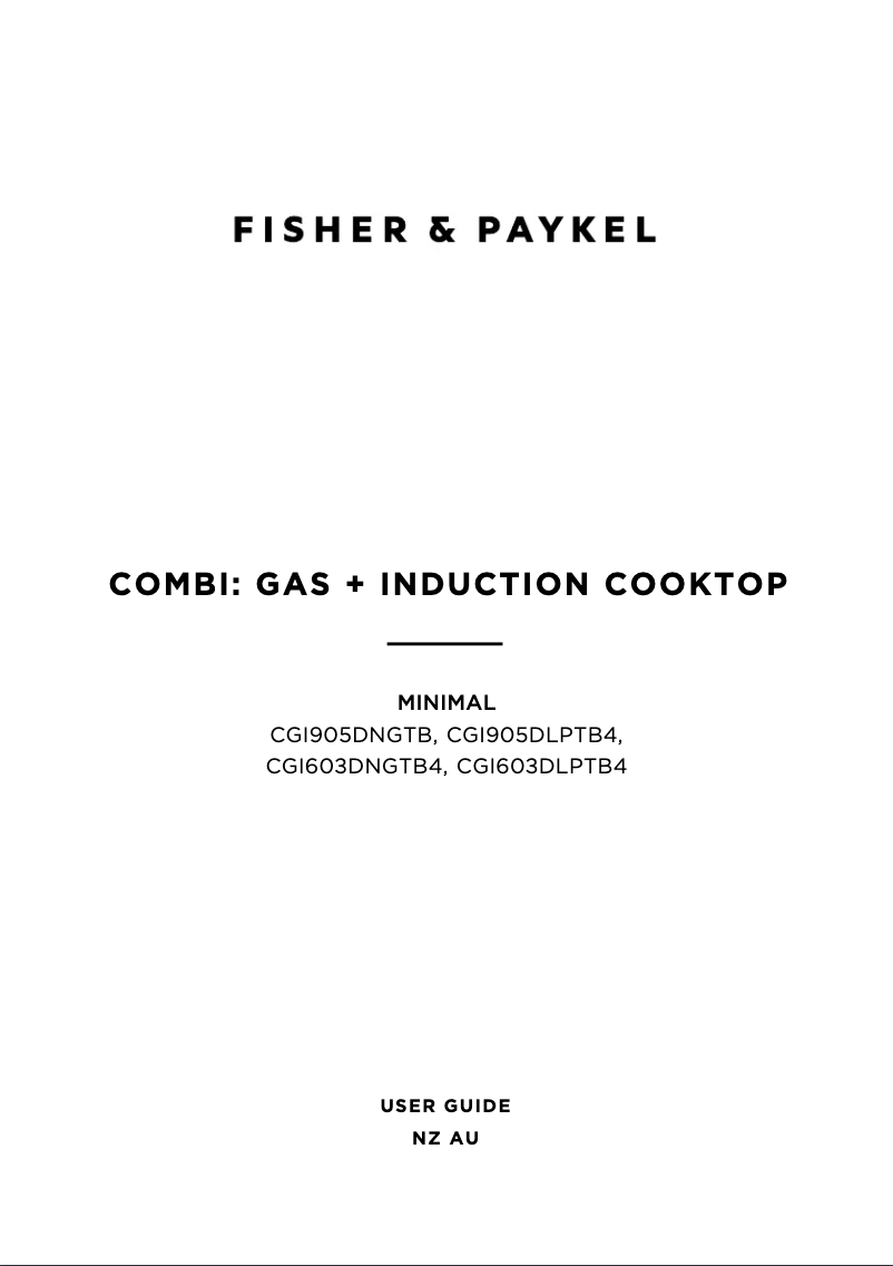 Página 1 del manual Manual de usuario Fisher & Paykel CGI603DLPTB4