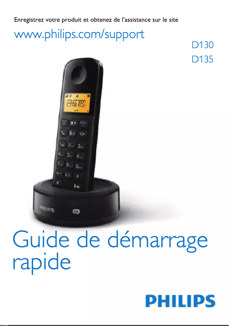 Página 1 del manual Guía de inicio rápido Philips D1352B